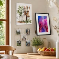 Štartovací balíček galérie na stenu: 1× rám 30x40 + 1× botanický obraz + 1× fotomriežka 20x20 1