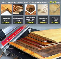 MantisTol TC-330 Professzionális Laminált Padló Vágó - 330mm Precíziós Vágógép Laminált, Bambusz, Parketta, Vinyl és SPC Padlókhoz, 17mm Vas 2