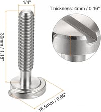 Rozsdamentes 1/4" kamera állvány csavar adapter, 2 darabos szett 2