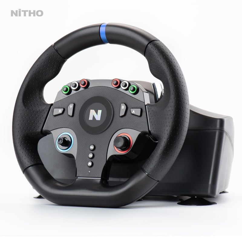 NITHO Drive Pro ONE Versenyszimulátor Kormány Pedálokkal és Váltóval, 270 Fokos Holtpont Nélküli PC Játékkormány Windows Szimulációs Játékok - Drive Pro ONE PC