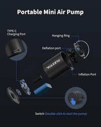 FlexTailGear Mini Pumpa 2024 - Kompakt USB-s Elektromos Légpumpa Matracokhoz, Kempinghez 2