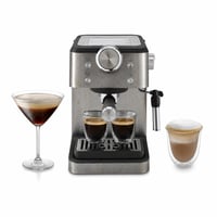 Pákový kávovar De'Longhi Classic EM450.M s napeňovačom mlieka, 15 bar, 1,7 l nádrž na vodu — so stopami kvapiek (stav: pozri 2. obrázok) 1