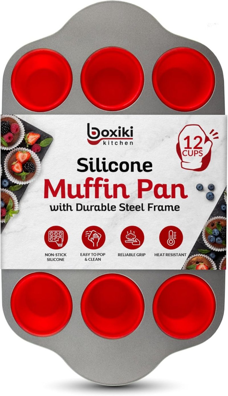 Wilton 12 lyukú szilikon muffinsütő acél kerettel