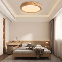 Baerolc Fa LED Mennyezeti Lámpa 40cm - 28W Meleg Fehér Kerek Világítás Nappaliba, Hálószobába, Konyhába, Gyerekszobába, Előszobába 6