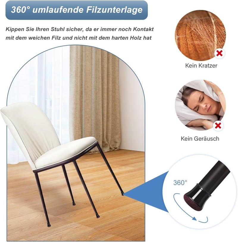 YOZON 20 db Fekete Szilikon Székláb Védő - Nagy Méretű Padlóvédő Sapka Filc Betéttel, 30-40 mm Átmérőjű Kerek Bútorlábakhoz