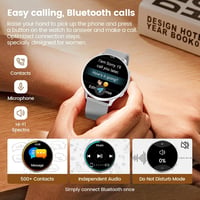 elfofle Női Okosóra Telefonálással, 1,39" HD Érintőkijelző, Ezüst, IP67 Vízálló, 120 Sport Mód, Pulzusmérő, iOS/Android 4