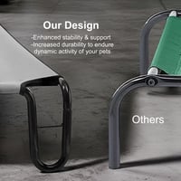 BestVida Emelt Kutyafekhely - 89x71x20 cm, Vízálló, Szürke, Kis Testű Kutyáknak, 59 kg Teherbírással, Acél Vázzal 4