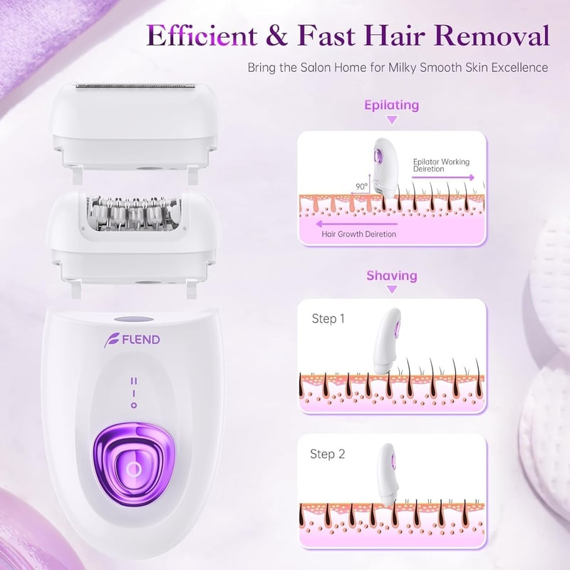 Philips 2 az 1-ben női epilátor és borotva LED fénnyel, arcra és lábra