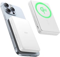ESR Qi2 Tanúsított MagSafe Powerbank 10000mAh - 15W Gyorstöltő iPhone 16/15/14/13/12 Készülékekhez, Kompakt Hordozható Külső Akkumulátor USB 1