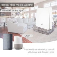 MOES WiFi Okos Villanykapcsoló - Alexa és Google Kompatibilis, 1 Gombos 3