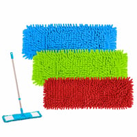 Rezervă mop din microfibră chenille Fyrdm, husă de schimb, multicolor, 40x10 cm, 3 bucăți (fără verde și mov) 2