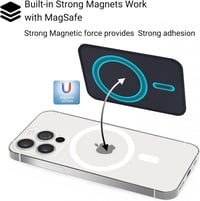 WUOJI MagSafe Mágneses Kártyatartó iPhone 12/13/14-hez - Fekete 5