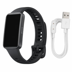 HUAWEI Band 10 pametni sat u crnoj boji, zaslon od 1,47 inča, 14 dana trajanja baterije — neispravan, djelomično radi: zaslon ne radi (stanje: vidi drugu sliku)