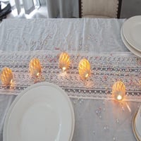 Rattan LED fényfűzér karácsonyra - beltéri, elemes, újracsomagolt 2
