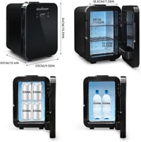 Enventor 10L hordozható mini hűtőszekrény 12V/220V fűtéssel és LCD kijelzővel 4