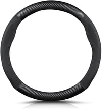 Ergocar Kerek Szénszálas Bőr Kormányvédő 38cm - Fekete, Csúszásgátló 1