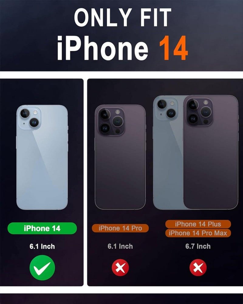 iPhone 14 5G Fekete Bőr Pénztárcatartó Tok Kártyatartóval - Újracsomagolt