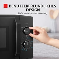 Toshiba MW2-MM20PF(BK) Mikrohullámú Sütő, 20 Literes, 800W, 5 Teljesítményszint, Kiolvasztás Funkcióval, Belső LED Világítással, Fekete 7