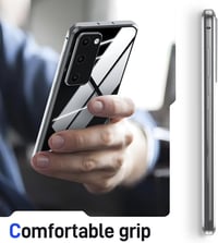 Samsung Galaxy S20 FE IBEX mágneses tok - 360°-ban forgatható, fémkeretes ütésálló védőtok dupla üveggel 6