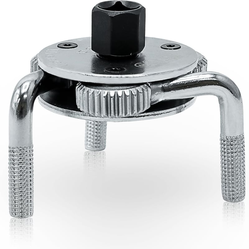 CCLIFE Olajszűrő Kulcs 3-Karos Cr-V Pók Adapter Készlettel - Olajcseréhez, 69-136 mm Átmérőjű Szűrőkhöz, Króm-Vanádium Acél