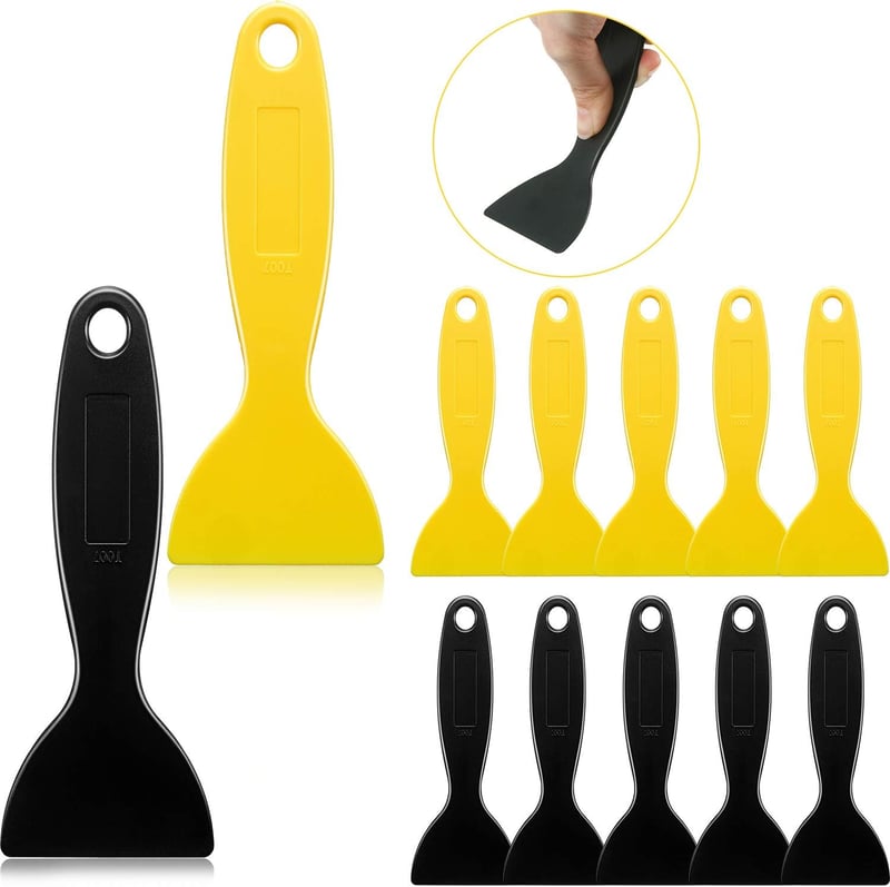 Mudder 12 db-os 3D Nyomtató Spatula Készlet - Műanyag Kaparó Eszköz Légbuborék Eltávolításhoz, Gyantához, Vinyl Fóliához, Gletteléshez - Fek
