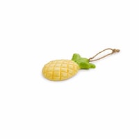 Set de solnițe pentru sare și piper din ceramică în formă de ananas, 2 piese, galben-verde, stare impecabilă (fără suport pentru șervețele) (stare: vezi a doua fotografie) 1