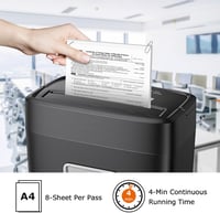 Bonsaii C261-C Iratmegsemmisítő: 8 Lapos, Keresztvágású, 19L Tartály, P4 Biztonsági Szint 3