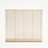 vidaXL Fa Gyűjtői Vitrin Ajtókkal 80x8,5x37 cm Tárolószekrény Kollekciókhoz - Sérült plexi külseje, repedt front (Outlet termék) 1