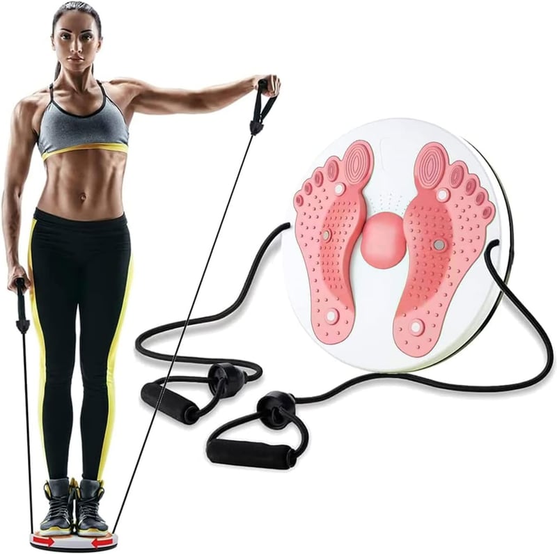 Rózsaszín Twister Fitnesz Korong - Mágnesekkel és Zsinórral