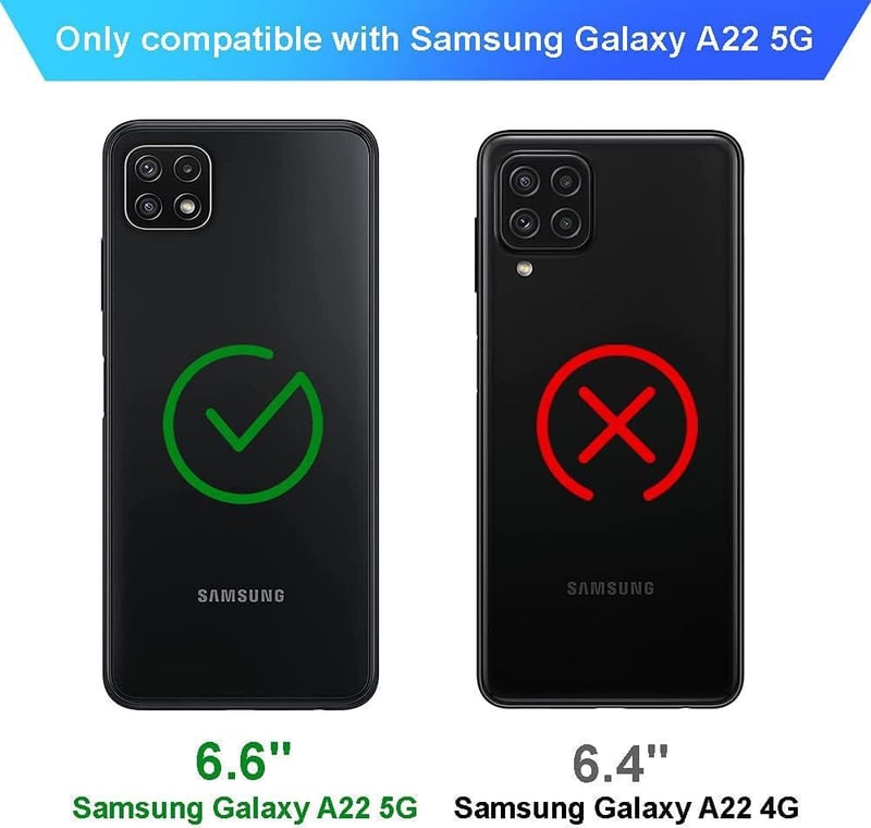 Samsung Galaxy A22 5G zöld műbőr védőtok 6.6" kijelzőhöz