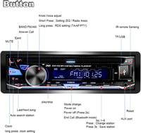 Hengweili 1 DIN autórádió CD/DVD lejátszóval, Bluetooth-szal, RDS-sel és USB-vel 8