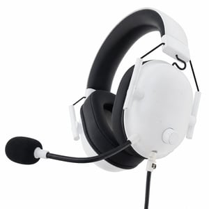 Drôtové herné slúchadlá Razer BlackShark V2 X, biele, 50 mm, 7.1 — chybné, na náhradné diely: zlomený konektor (stav: viď 2. obrázok)