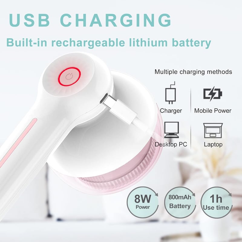 Elektromos Bolytalanító USB Töltéssel - 2 Pótfejjel Ruhákhoz, Pulóverekhez