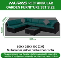 MUPAS 420D Oxford vízálló kerti bútor takaró 300x250x100cm tárolózsákkal 2