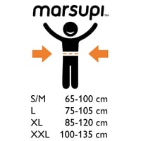 marsupi Babahordozó - Újszülötteknek Születéstől 15 kg-ig - Tépőzáras Rögzítés - Könnyű és Kompakt Kialakítás - 100% Pamut - Classic/Berry S 8