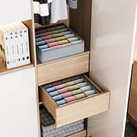 Joyoldelf 24 rekeszes összecsukható zokni és fehérnemű rendszerező szett - 4 db, kenderkender színben 7