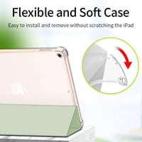 Apple iPad 10.2" Átlátszó Ütésálló Védőtok Összecsukható Állvánnyal - Világoszöld 2