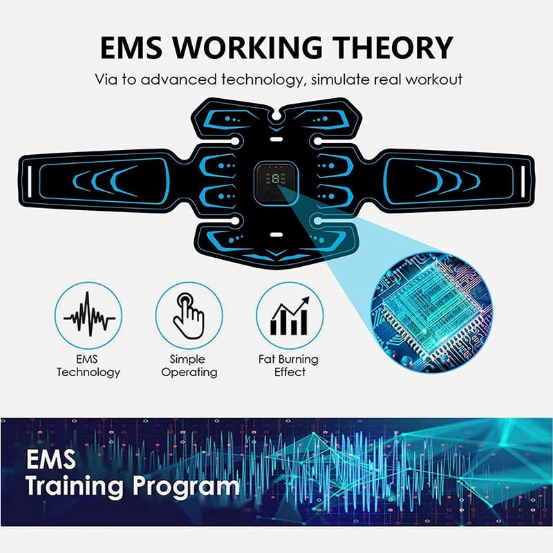 EGEYI EMS Vezeték Nélküli Hasizom Stimulátor - Okos Fitness Gép Teljes Testre