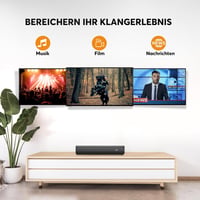 Wohome 16" 2.1 Bluetooth Soundbar TV Hangszóró - 3 EQ Mód, 6 Fokozatú Beszédjavítás, Többféle Csatlakozás TV/PC/Projektor/Telefon Eszközökhö 5