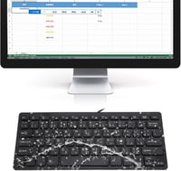 Yosoo ultravékony, halk, 78 gombos arab USB billentyűzet laptophoz és PC-hez 8