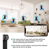 ZUNHAI Mini Kamera 4K HD Felbontással - Mobiltelefonos Élő Közvetítés, Mozgásérzékelés, Vezeték Nélküli Biztonsági Kamera Bel- és Kültéri  7