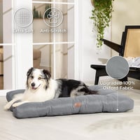 Bedsure XXL Vízálló Szürke Kutyaágy - Mosható Párnázott Matrac 3