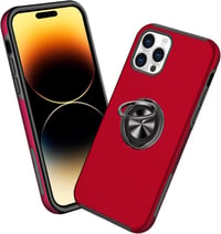 Apple iPhone 14 Pro Piros Mágneses Gyűrűs Szilikon Védőtok 1