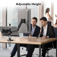 BONTEC Dupla Monitortartó Kar 13-32" LED/LCD Képernyőkhöz, Gázrugós, Kábelrendezővel 7