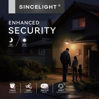 SINCELIGHT LED izzó dupla alkonyérzékelővel, kültéri lámpákhoz, B22, 4000K, 2db 6