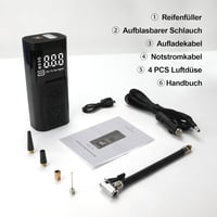SHTALHST Elektromos Pumpa 6000 mAh Akkumulátorral - 150 PSI Kompresszor LCD Kijelzővel Kerékpárhoz, Motorhoz, Autóhoz - Zseblámpa és Powerba 9
