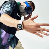 Apple Watch Szilikon Sportszíj 49/45/44/42mm - Fehér/Fekete 5