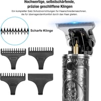 ZITFRI Profi hajvágó férfiaknak, T-pengés, USB-s, LED-es, 3 fésűvel 4