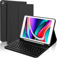 FOGARI Bluetooth Billentyűzetes Tok iPad 10.2/10.5 Készülékekhez - Német QWERTZ, Levehető, Újratölthető, 9/8/7 Generációs, Air 3, Pro 10.5 K 1