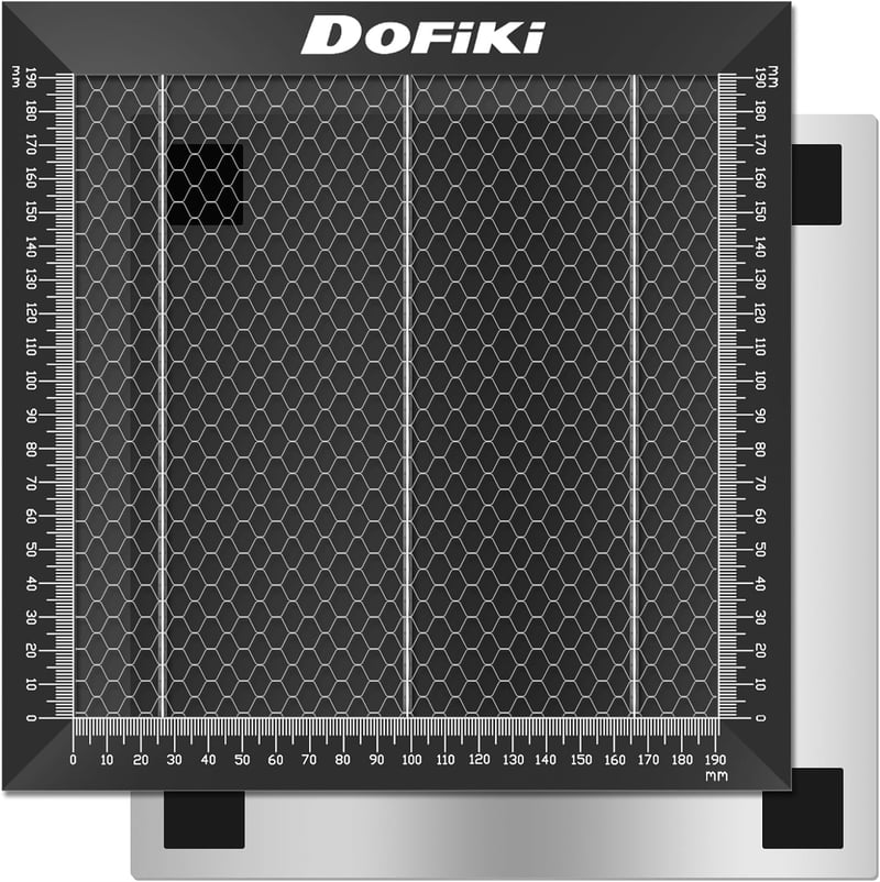 Dofiki Acél Méhsejt Munkaasztal 235x235mm - Ender 3 V2/Pro 3D Nyomtatókhoz - Lézer Gravírozó Alaplap Mágnesezhető Felülettel és 10 Rögzítőtű
